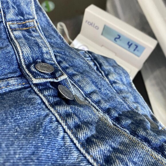 Vintage Gap Denim Jacket Mens Large Blue Trucker Button Front Pockets Washed 90s - Picture 10 of 12